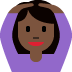 🙆🏿‍♀️ woman gesturing OK: dark skin tone display on Twitter